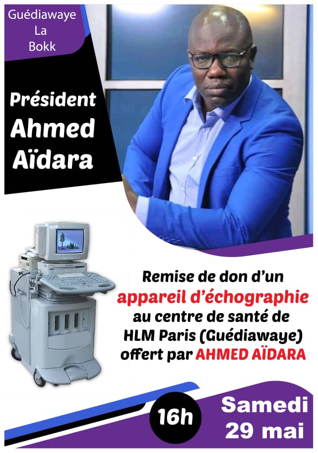 Guédiawaye s’équipe: Ameth Aidara offre un appareil d’échographie au Centre de santé des HLM Paris…